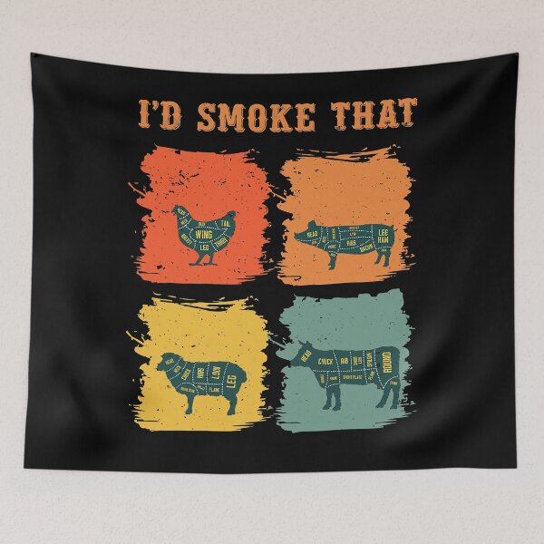 Item preview, Funny Retro BBQ Party Smoker Chef Dad Gift - I'd Smoke  designed and sold by osborange.