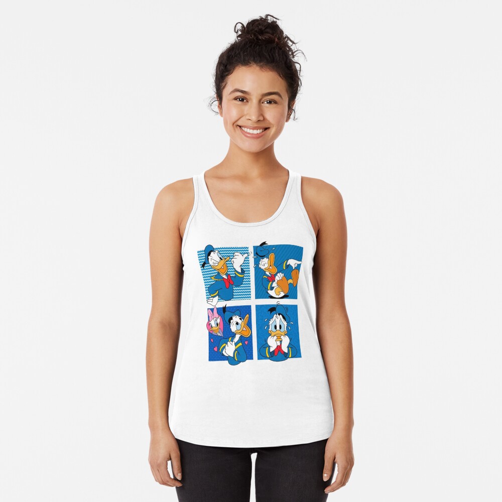Women's Tank Top - Many Faces of Donald Duck - Rainbow Rules