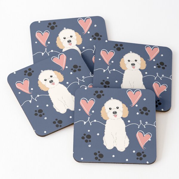 Item preview, LOVE Cream Poochon Bichon Poodle designed and sold by Lulupainting.