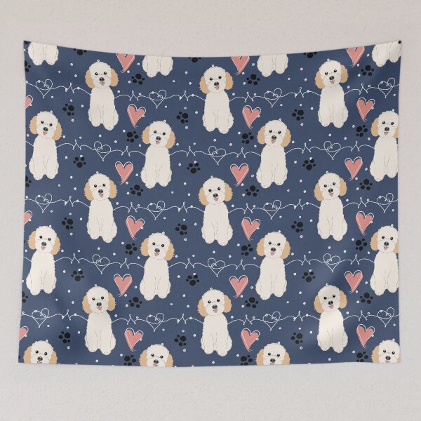 Item preview, LOVE Cream Poochon Bichon Poodle designed and sold by Lulupainting.