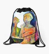Exhausted Muse Drawstring Bag