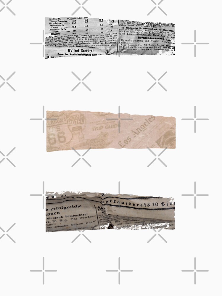 "Neutral newspaper design washi tape sticker pack" Tshirt for Sale by