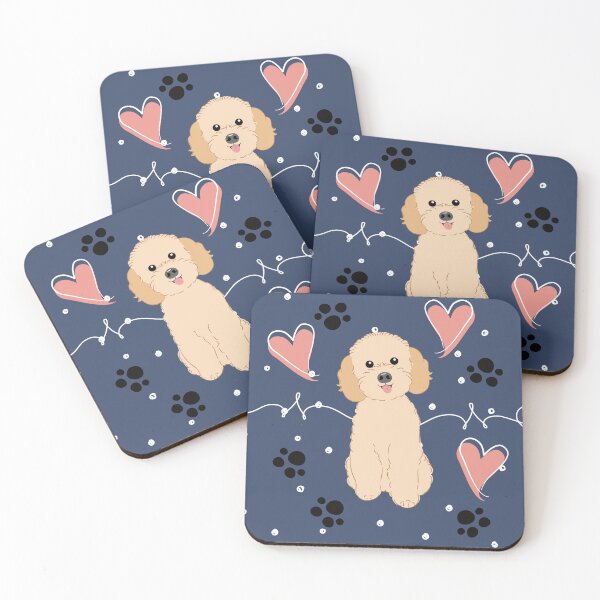 Item preview, LOVE Apricot Poochon Bichon Poodle designed and sold by Lulupainting.