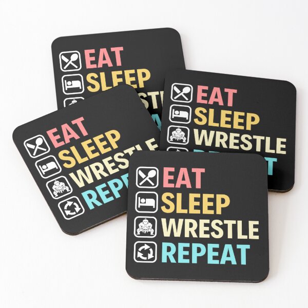 Item preview,  Eat Sleep Wrestle Repeat | Funny Wrestling Sayings For Mom, Dad And Kids designed and sold by chetan786.