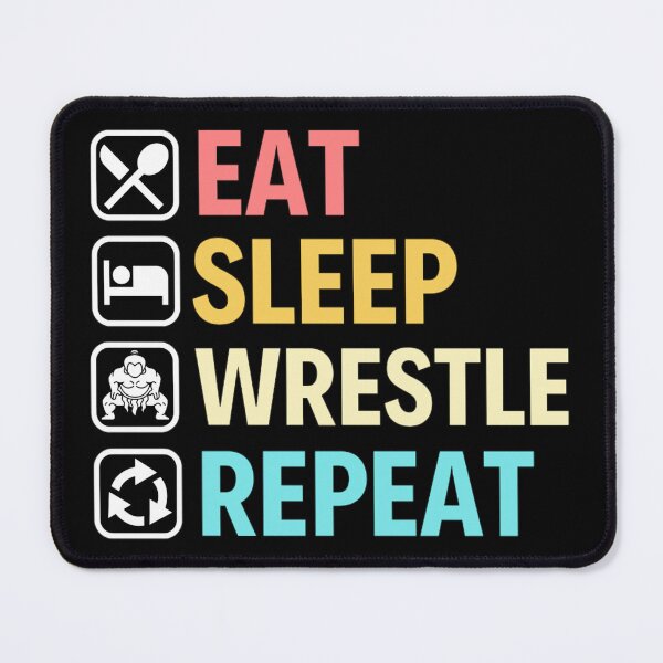 Item preview,  Eat Sleep Wrestle Repeat | Funny Wrestling Sayings For Mom, Dad And Kids designed and sold by chetan786.
