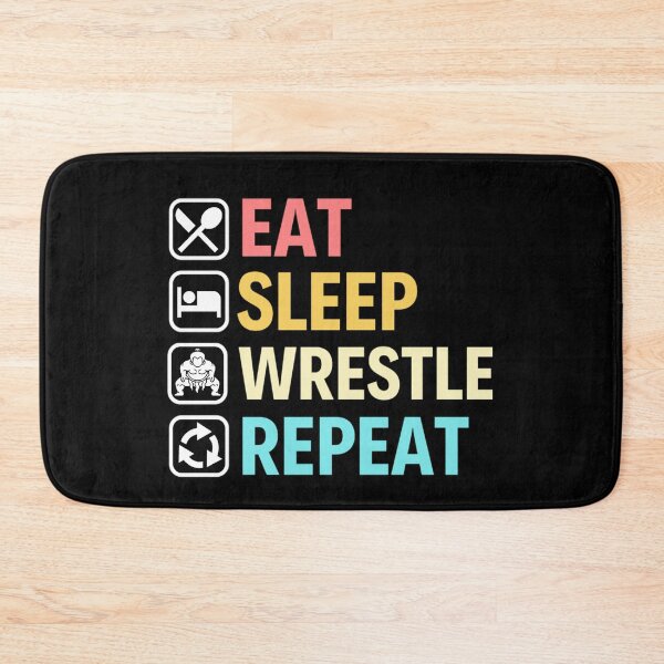 Item preview,  Eat Sleep Wrestle Repeat | Funny Wrestling Sayings For Mom, Dad And Kids designed and sold by chetan786.