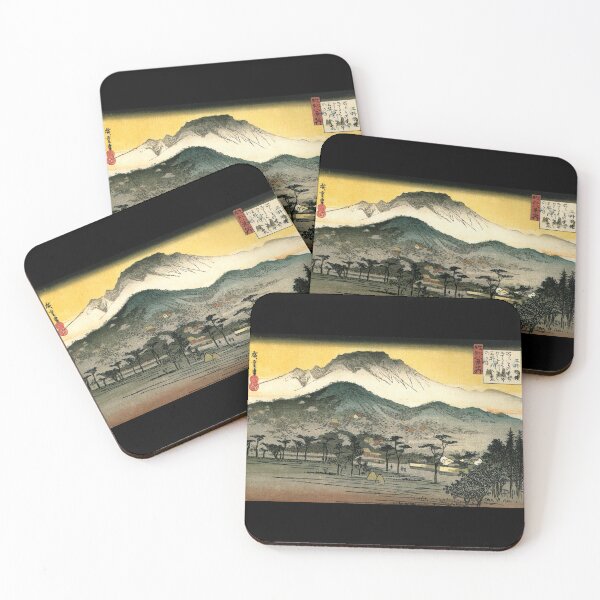 Item preview, Utagawa Hiroshige: Evening View of a Temple in the Hills, Remastered - Vintage Japanese Art designed and sold by Ellodee.