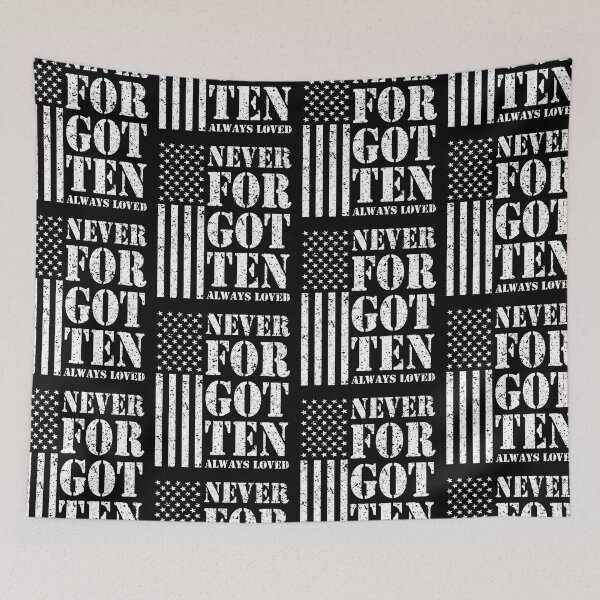 Item preview, Memorial Day Never Forgotten Always Loved Vintage US Flag designed and sold by GravitiTees.