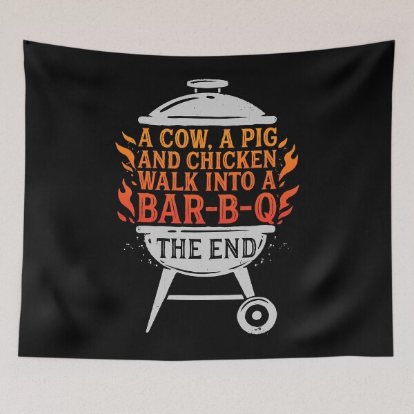 Item preview, Chef A Cow A Pig And A Chicken Walk Into A BBQ Barbecue designed and sold by fostebris.