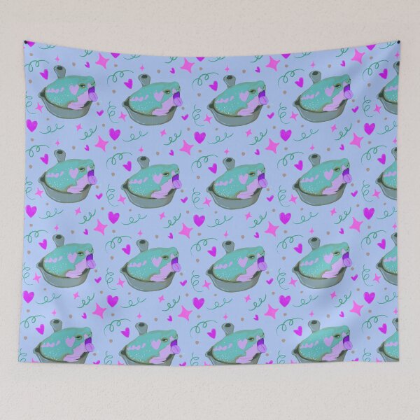 Item preview, Frog love Pattern Periwinkle designed and sold by prustenvc.
