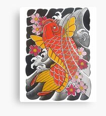 Koi x Sakura Canvas Print