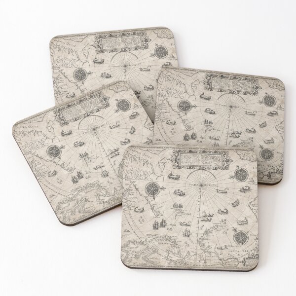 Item preview, Vintage Map of the Arctic 1598 designed and sold by DownThePath.