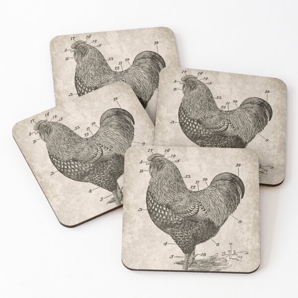 Item preview, Vintage Chicken, Silver Wyandotte designed and sold by DownThePath.