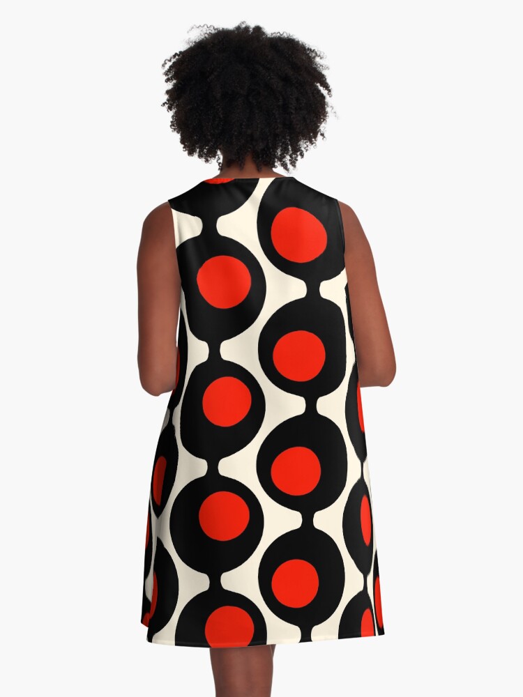 Thumbnail 3 of 4, A-Line Dress, Atomic Age Circles Pattern designed and sold by Aaron Kinzer.