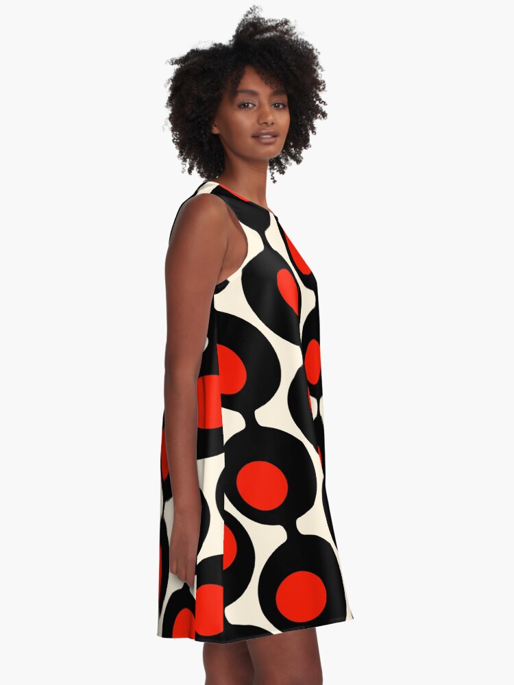 Thumbnail 2 of 4, A-Line Dress, Atomic Age Circles Pattern designed and sold by Aaron Kinzer.