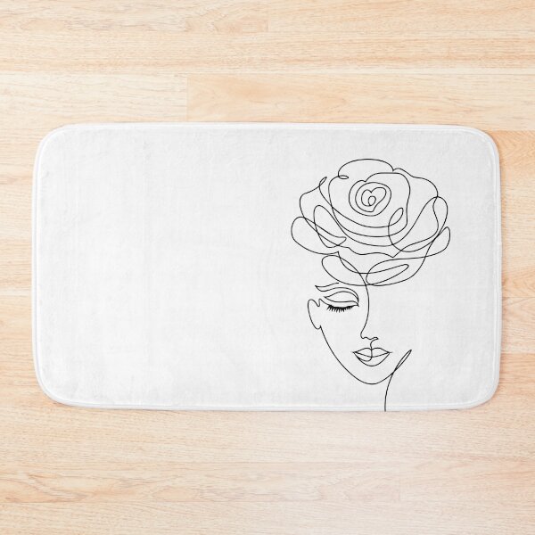 Item preview, Line art Woman face with flower  designed and sold by ZafranOnline.