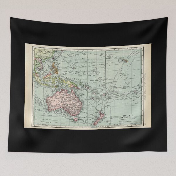 Item preview, Oceania and Pacific map - 1904 designed and sold by Djidiouf-PD.