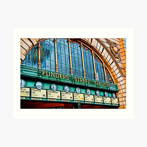 Melbourne Series - The Clocks, Flinders Street Station Art Print