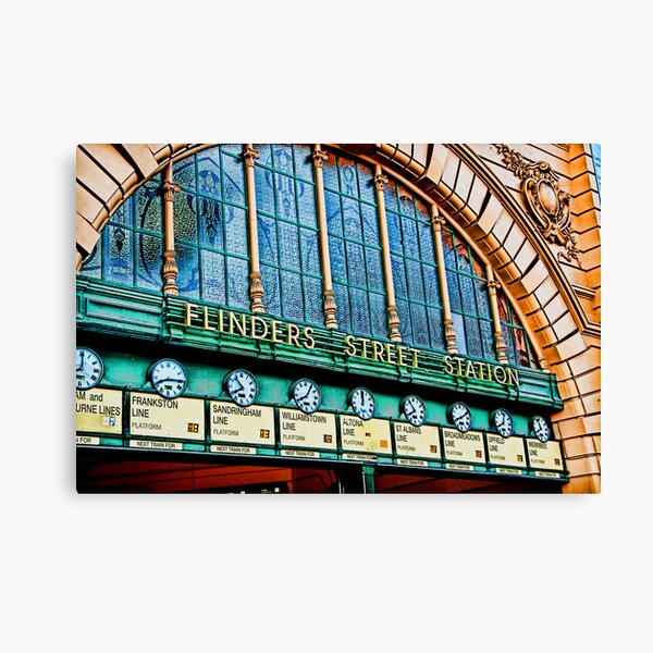 Melbourne Series - The Clocks, Flinders Street Station Canvas Print