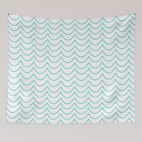Item preview, Teal Wavy Zig Zag Pattern designed and sold by Nisha Prabhu.