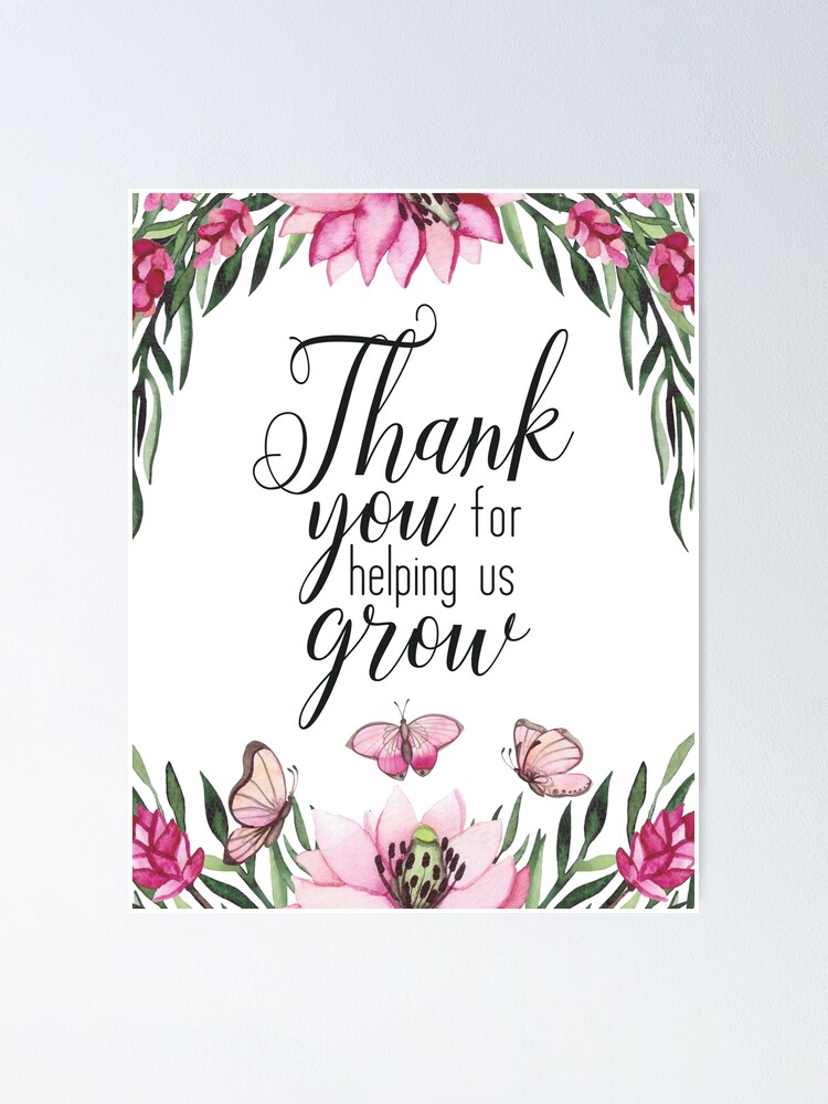 thank-you-for-helping-us-grow-teacher-appreciation-poster-for-sale-by-downthepath-redbubble for Thank You For Helping Us Grow Free Printable Thank You For Helping Us Grow, Teacher Appreciation