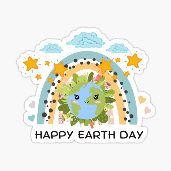 Happy Earth Day Tree Drawing Illustration Word Art Kids T-Shirt |  TeeShirtPalace
