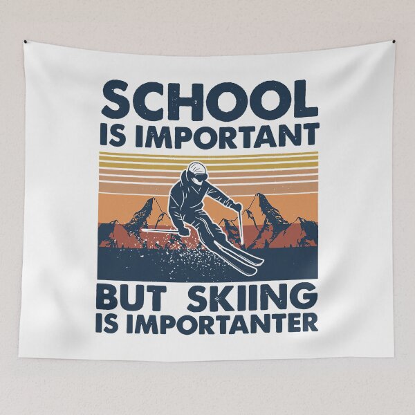 Item preview, School Is Important But Skiing Is Importanter - Skiing Lover designed and sold by levintere.