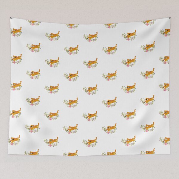 Item preview, Floral kitty designed and sold by HuiArt.