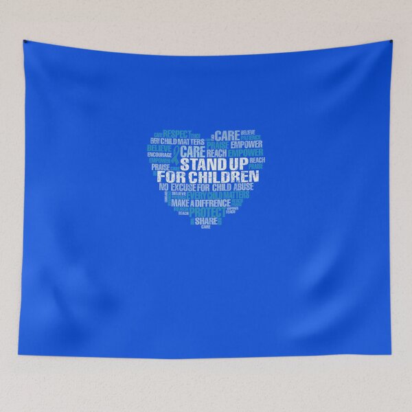 Item preview, Child Abuse Prevention Heart Word Cloud Support Classic T-Shirt designed and sold by TobiasaGrunder.