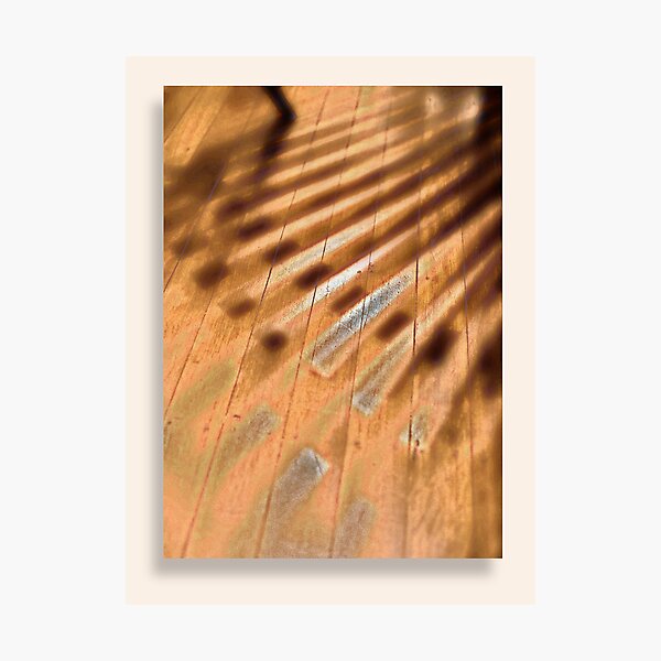 Shadowed floorboards Photographic Print