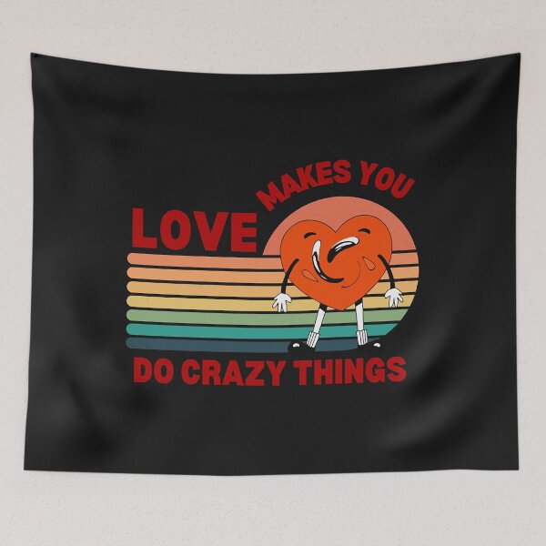 Item preview, Love Makes You Do Crazy Things Retro Crazy Heart Red Design designed and sold by Lynette1241.