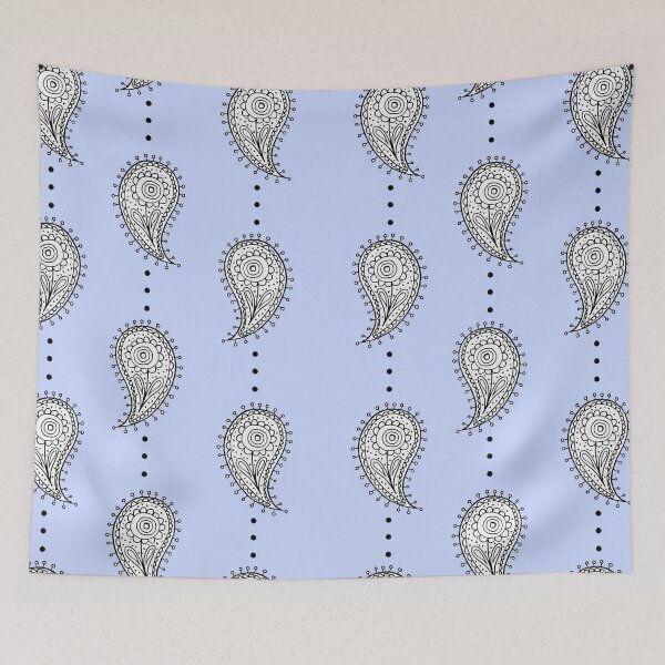 Item preview, Periwinkle Blue Floral Paisley  Pattern,Cute,very peri, modern, vintage, Simple, boho, bohemian designed and sold by Tamas Das.