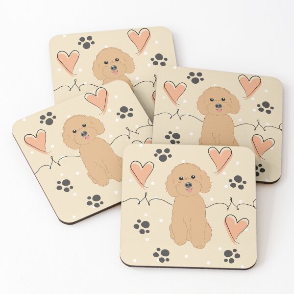 Item preview, LOVE Red Poochon Bichon Poodle designed and sold by Lulupainting.