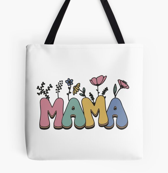 Motherhood Themed Canvas Tote Bag/World's Best Mom/Afro Mom/MOTHER