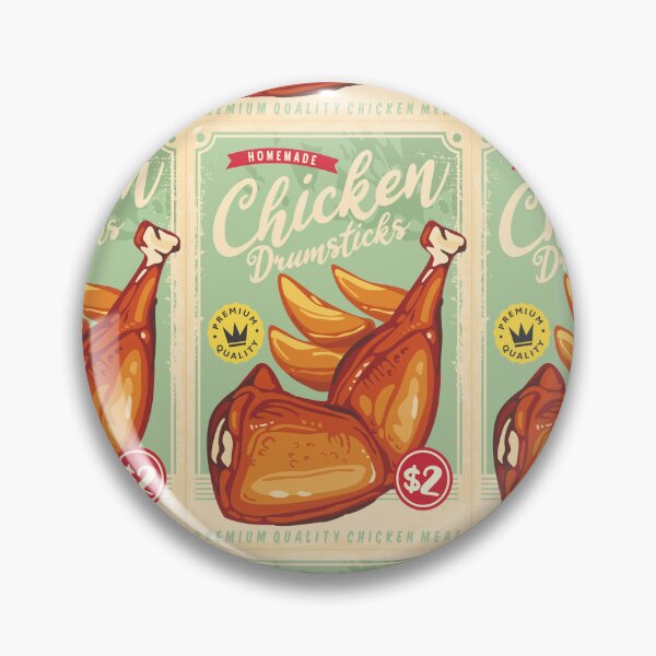 Item preview, Retro Chicken Drumsticks - Chicken Leg / Fast Food Fries designed and sold by lookupcare.