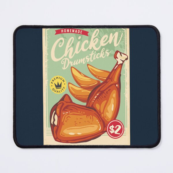 Item preview, Retro Chicken Drumsticks - Chicken Leg / Fast Food Fries designed and sold by lookupcare.