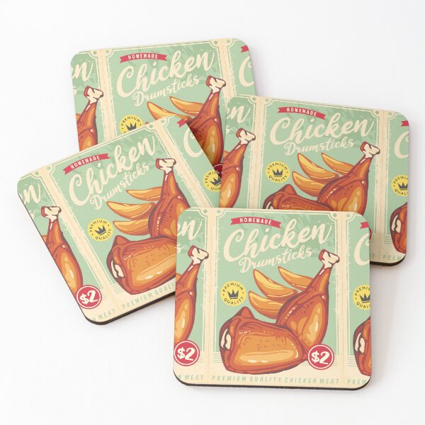 Item preview, Retro Chicken Drumsticks - Chicken Leg / Fast Food Fries designed and sold by lookupcare.
