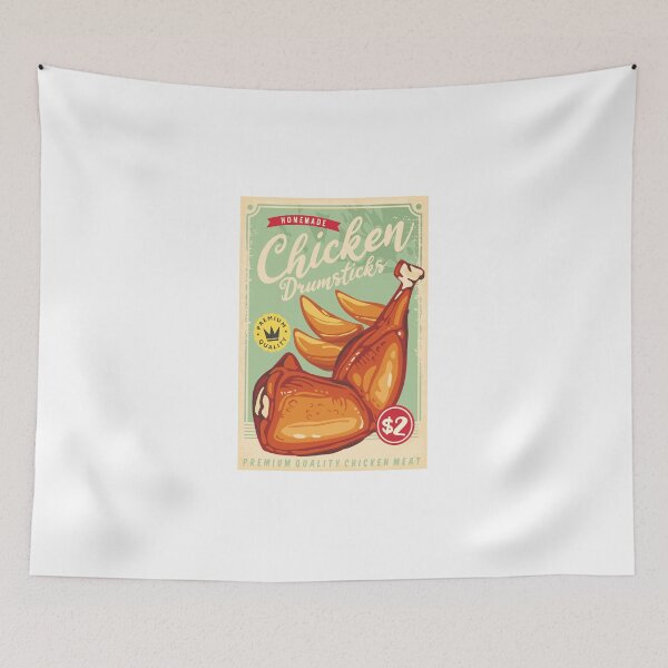 Item preview, Retro Chicken Drumsticks - Chicken Leg / Fast Food Fries designed and sold by lookupcare.