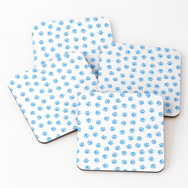 Item preview, Light blue Dog Paw Print Pattern designed and sold by patterniastudio.
