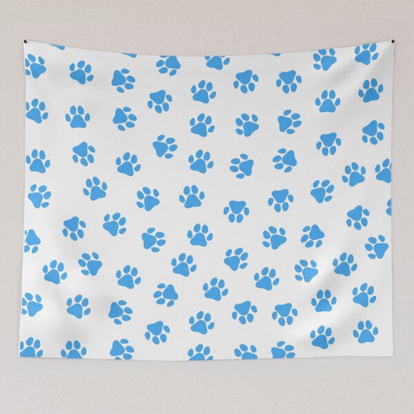 Item preview, Light blue Dog Paw Print Pattern designed and sold by patterniastudio.