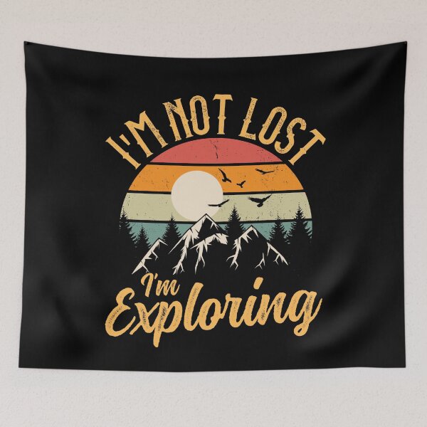 Item preview, Funny Camping Hike Vintage Sunset I'm Not Lost I'm Exploring designed and sold by ohmier.