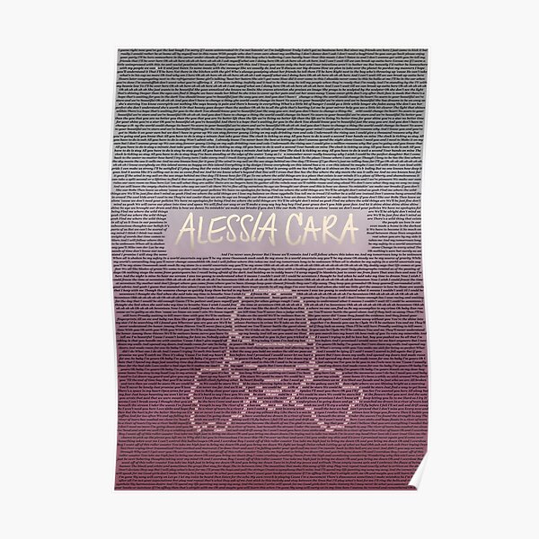 Alessia Cara Lyrics Poster