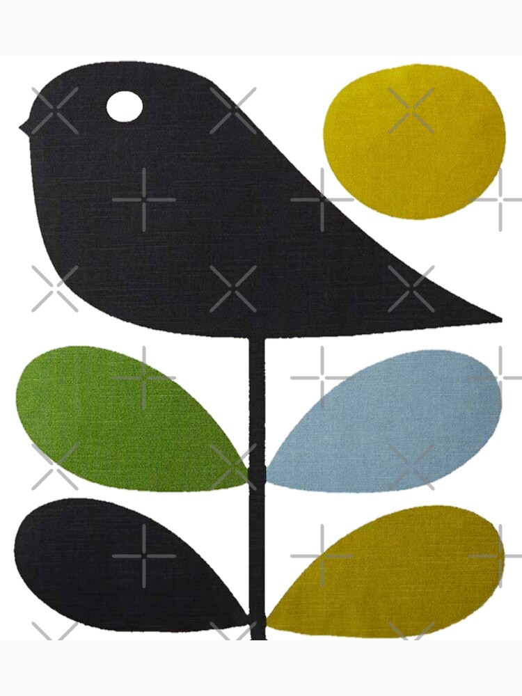 "orla kiely colorful stem,bird,orla kiely design " Poster by sandra