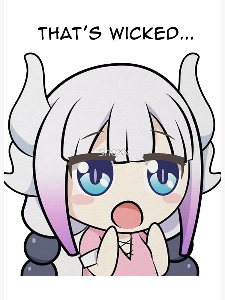 Kanna Kamui Miss Kobayashis Dragon Maid That S Wicked Art Board Print By Shoxx Redbubble