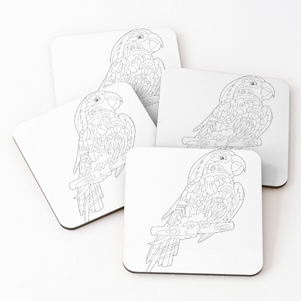 Item preview, Cute parrot. T-shirt print. Style coloring book designed and sold by annatyukhmeneva.