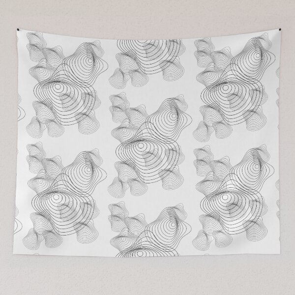 Item preview, Black Waves abstract design designed and sold by PrintArtLK.