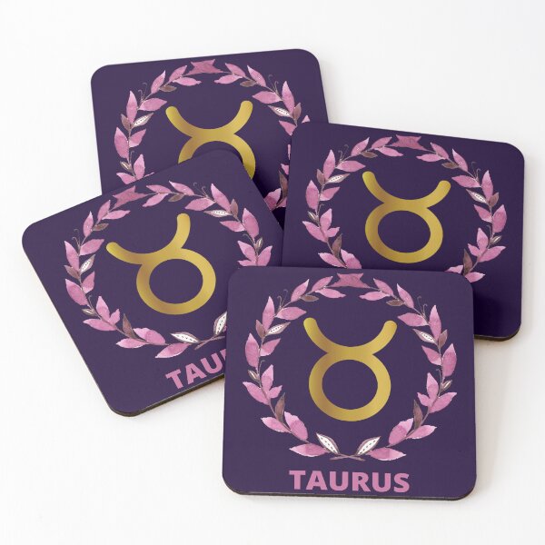 Item preview, Purple Leafy Taurus Zodiac Sign designed and sold by Hellofriendco.