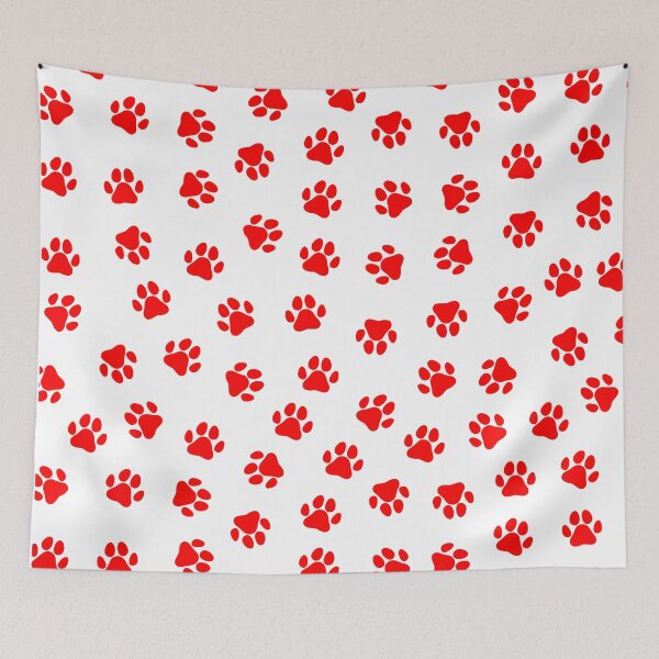 Item preview, Red Dog Paw Print Pattern designed and sold by patterniastudio.
