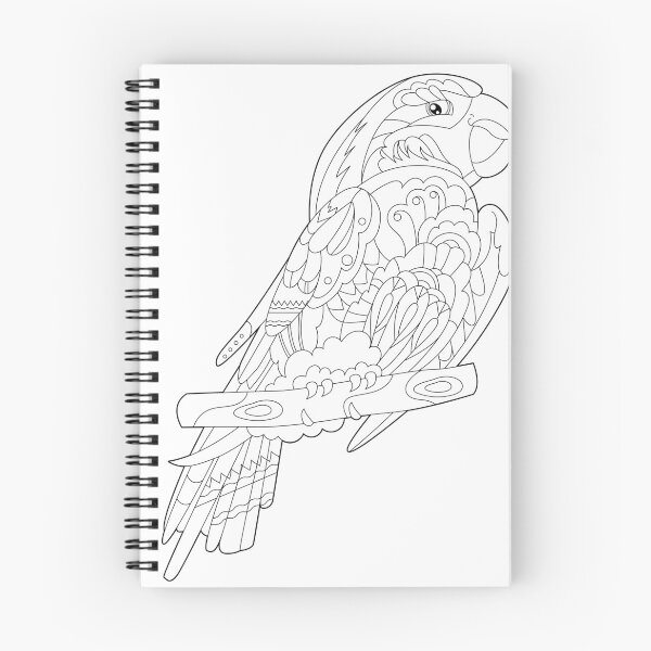 Artikelvorschau, Süßer Papagei. T-Shirt-Aufdruck. Stil-Malbuch entworfen und verkauft von annatyukhmeneva.
