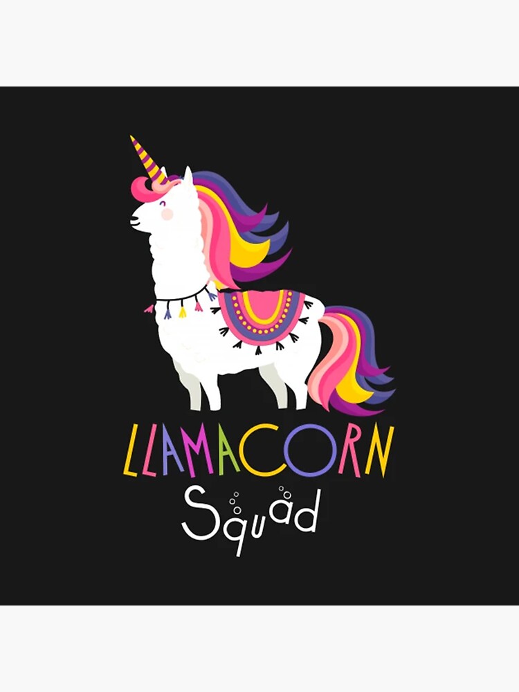 "Llamacorn squad funny llama unicorn" Sticker by danielgra7 Redbubble